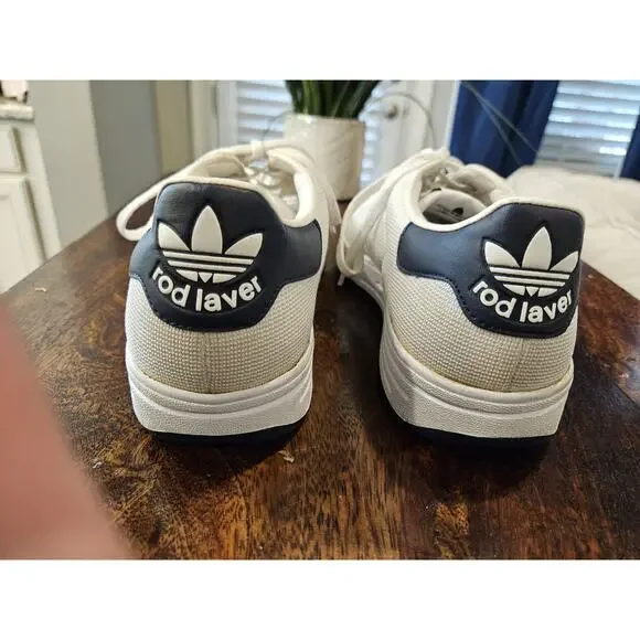 Make Offers! adidas Rod Laver White and Blue G99864 Size 11.5 - Picture 10 of 14